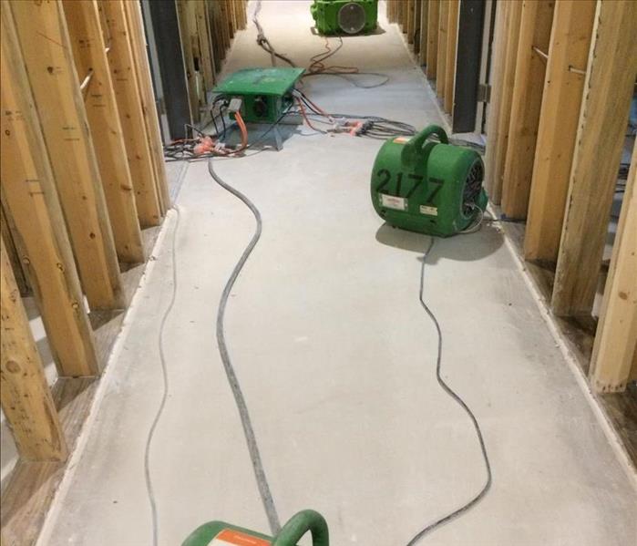 Drying equipment in hallway.